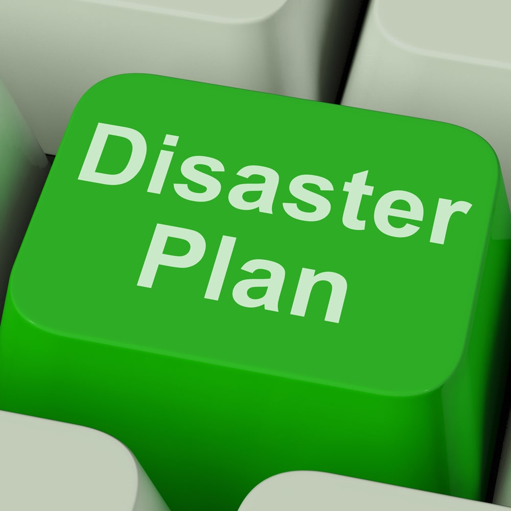 Disaster Plan key on keyboard